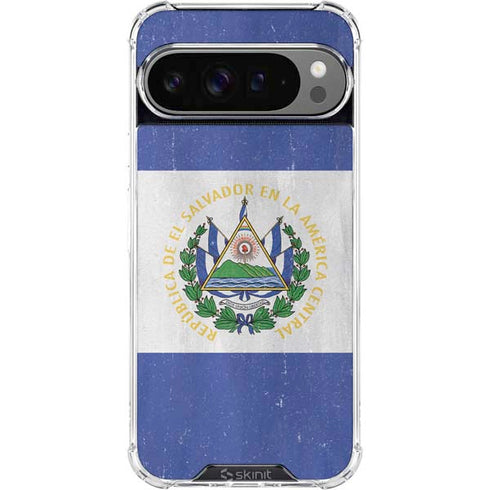 El Salvador Flag Distressed Google Pixel 10 Pro XL Clear Case